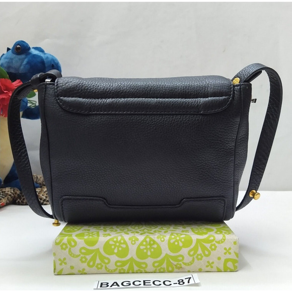 Marc by Marc Jacobs Black Pebbled Leather Pushlock Flap Closure Crossbody Bag - Picture 2 of 16